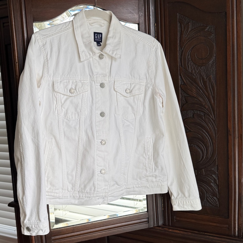 GAP Women's White Denim Jacket
